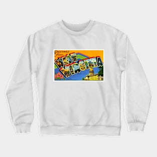 Greetings from West Virginia - Vintage Large Letter Postcard Crewneck Sweatshirt